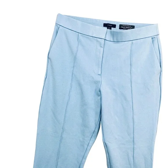 J.Crew‎ Mario Bellucci Italian Fabric Baby Blue Tall Ankle Pants 12T - Picture 4 of 7